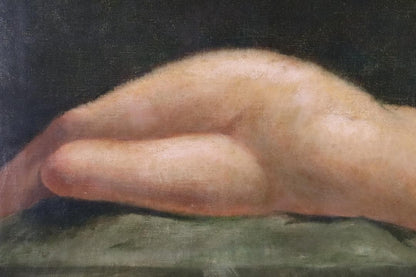 Tienne Kirevsky Reclining Nude Original Oil Painting C.1900 / Harbin Exhibit