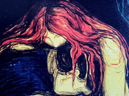 Edvard Munch Lithograph Coa Signed Numbered Hand Limited