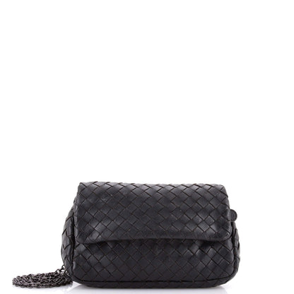 Bottega Veneta Expandable Chain Crossbody Bag Intrecciato Nappa Small