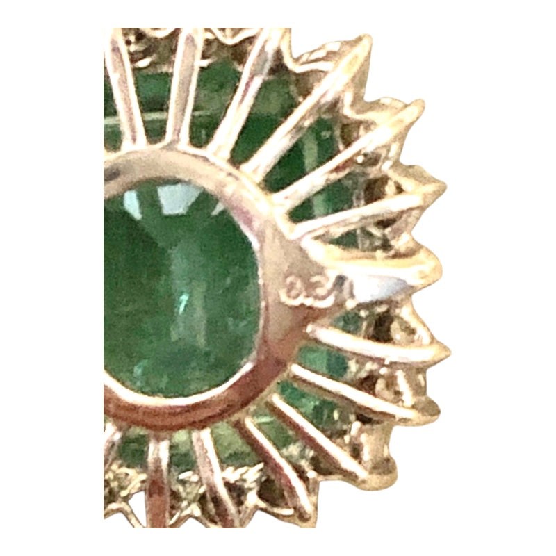 Emerald Pendant Top Pt900 Platinum Pt