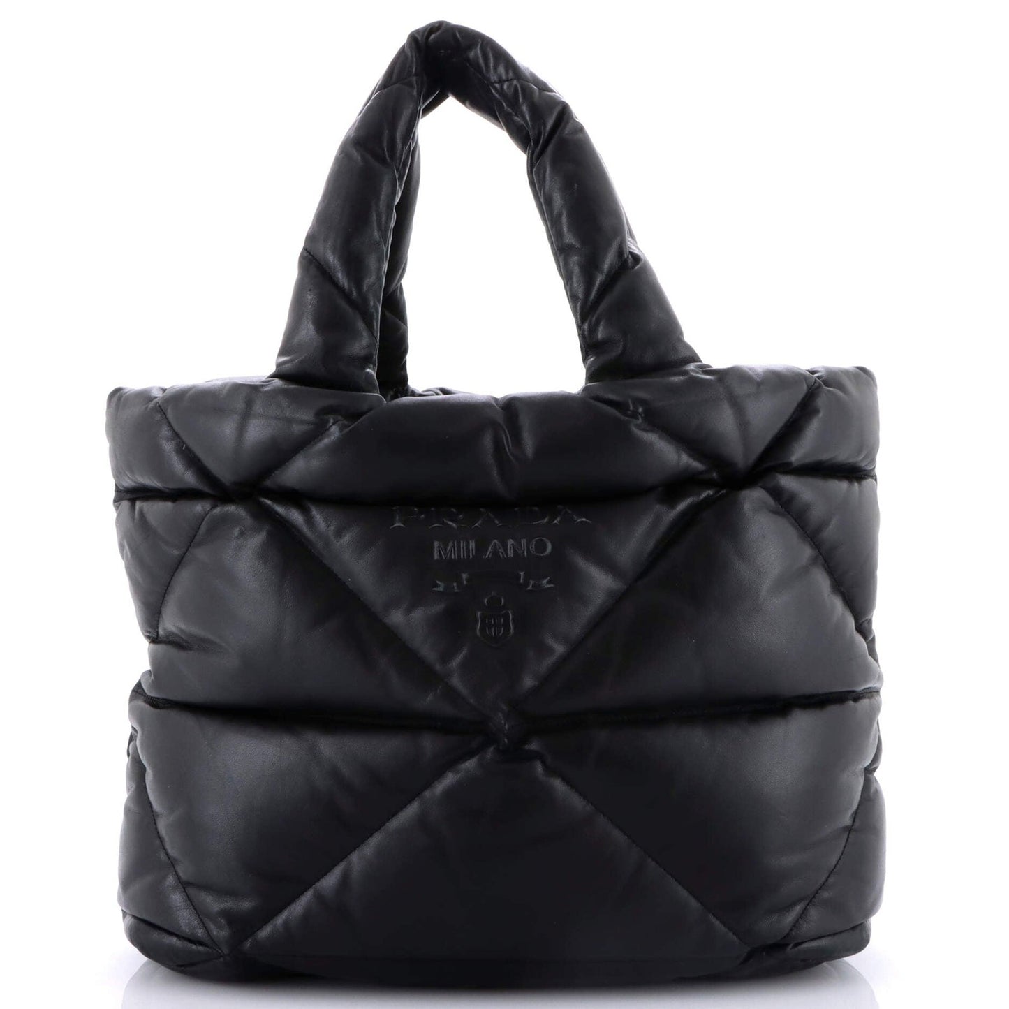 Prada Padded Tote Bag Quilted Nappa Leather Large