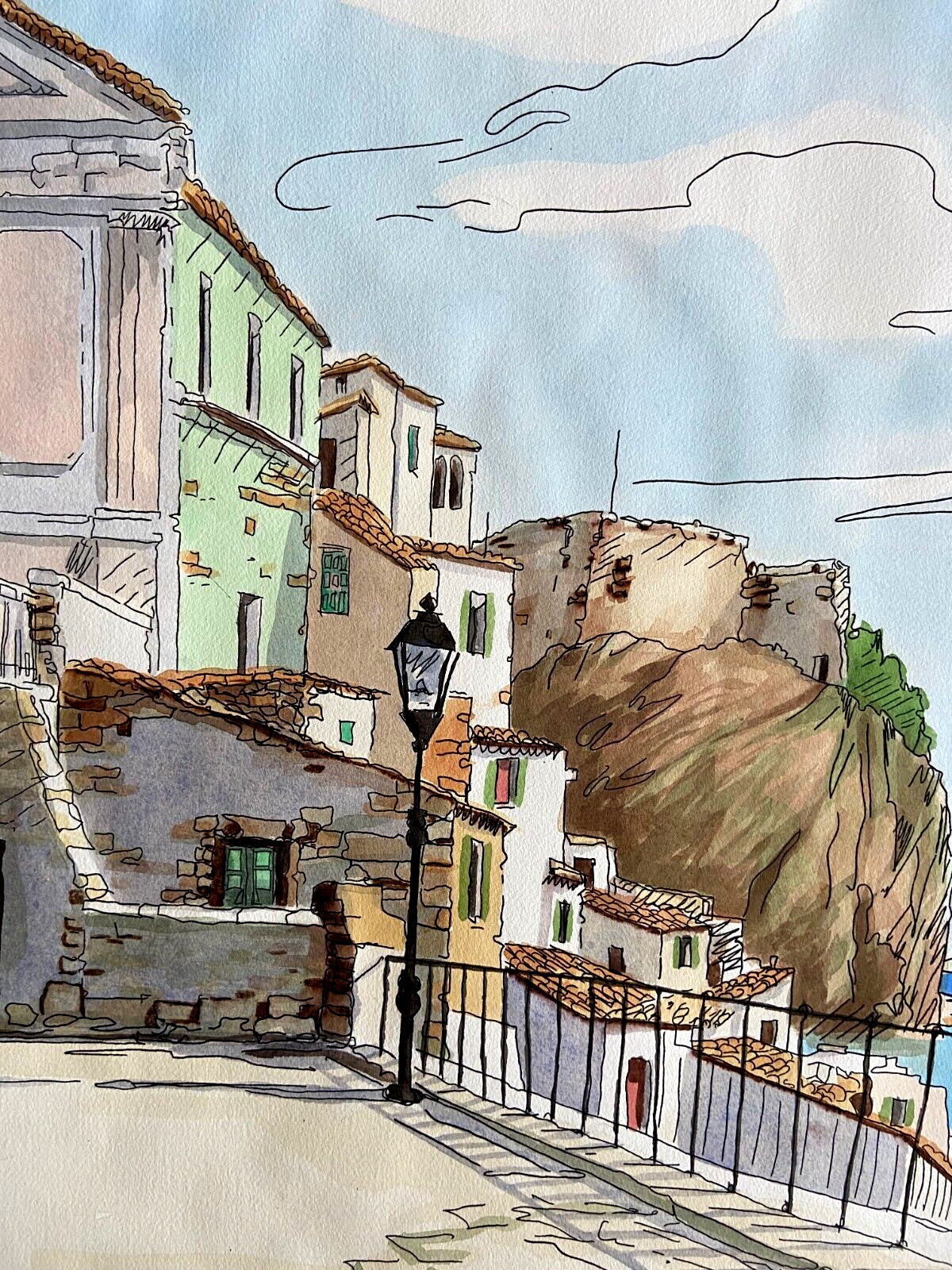 Aldo Riso "Scilla" 60X80 Hand-Painted Etching - Authenticated - Hand-Signed