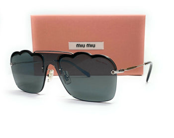 MIU MIU SMU 55U 1BC-175 Dark Grey Flash Silver