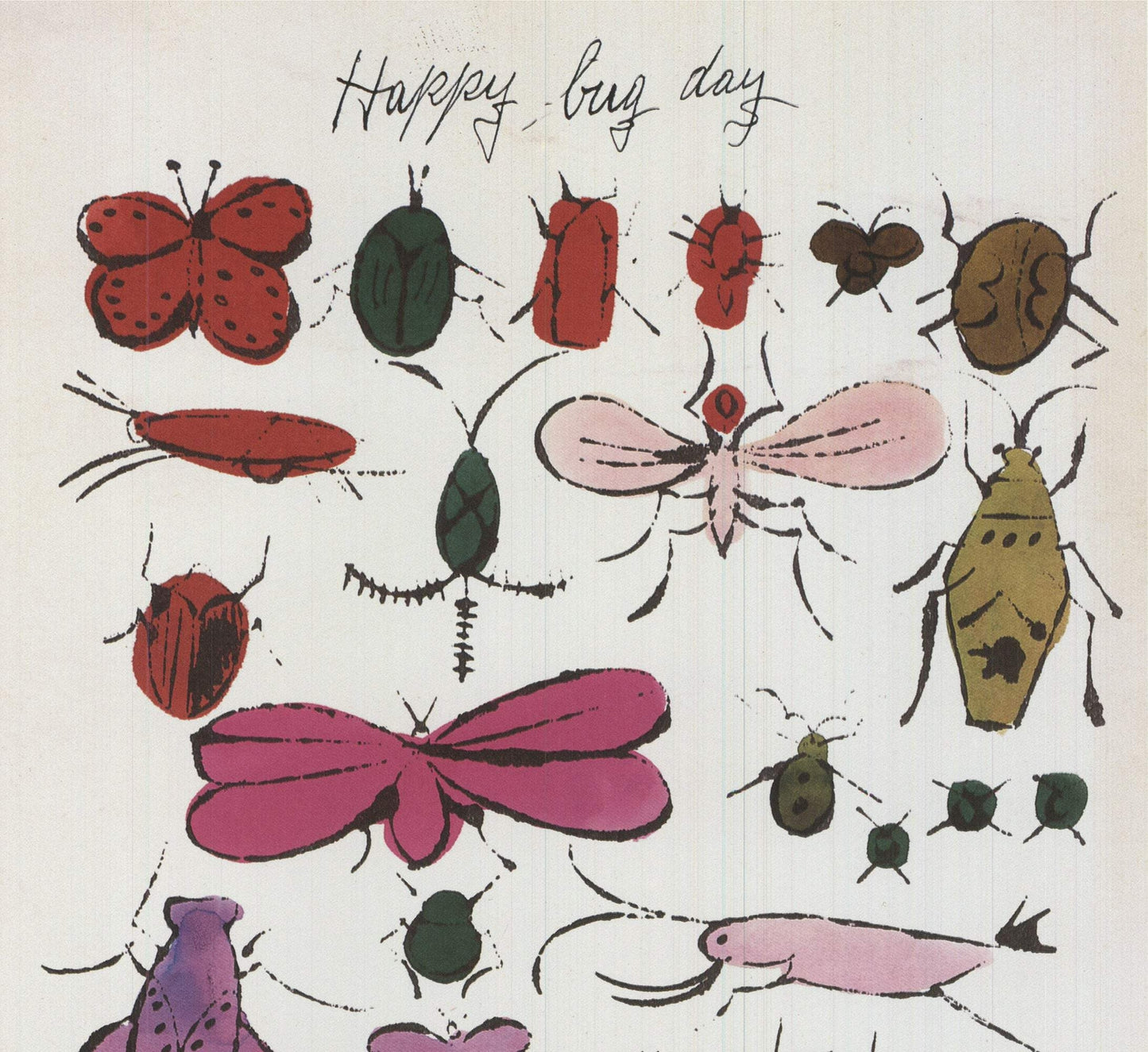 Andy Warhol Happy Bug Day " Offset Lithograph Pop Art