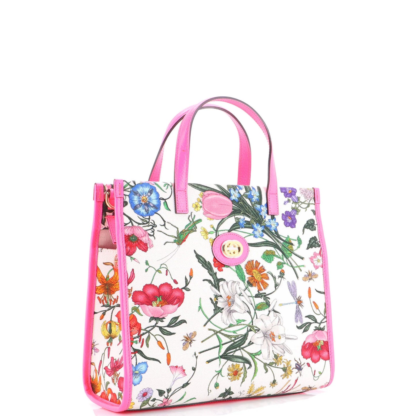 Gucci Convertible Tote Flora Canvas Medium