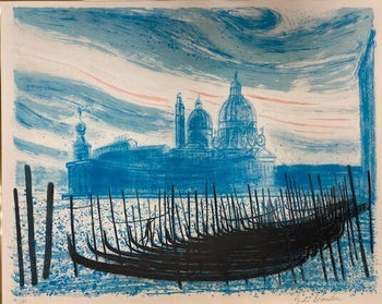 Andre Brasilier Signed Original Lithograph Venice (No. 155) Framed 1981 Mourlot