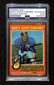 Marty Schottenheimer Signed/Auto 1971 Topps Rc