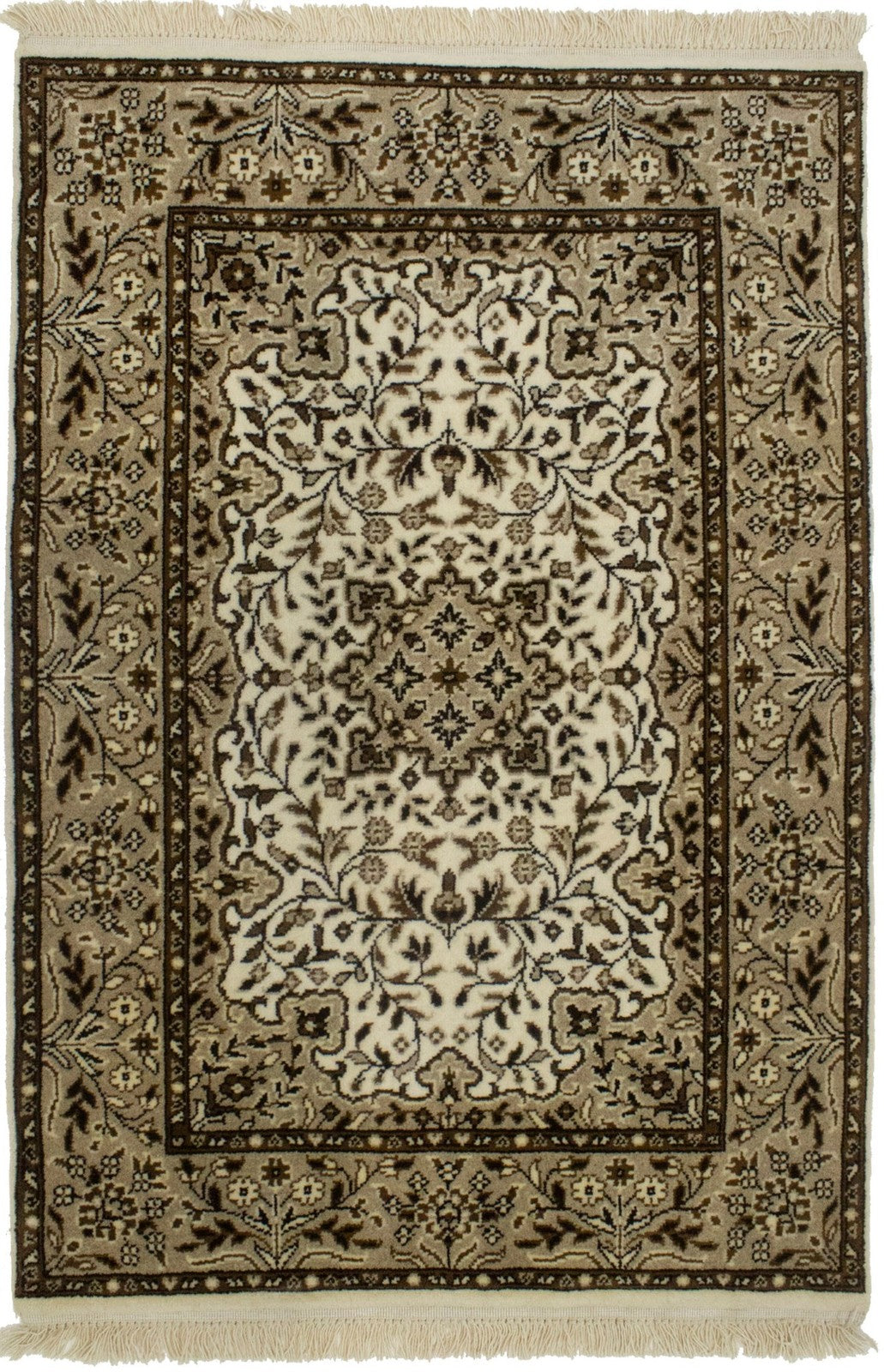 3X4 Handmade Small Classic Kirman Floral Rug Wool Oriental Area Decor Carpet