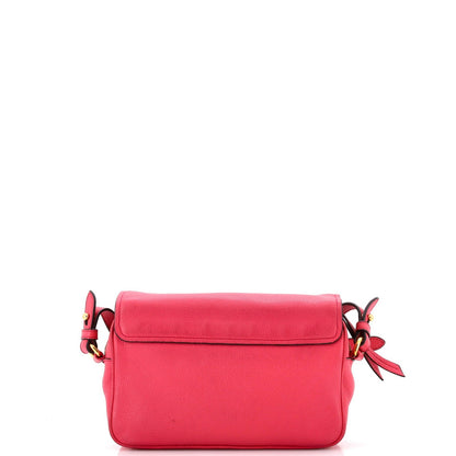 Prada Flap Zip Crossbody Bag Vitello Phenix Small