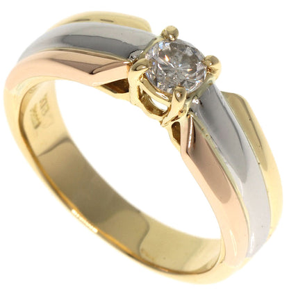 0.31Ct Diamond Ring K18 White Gold 18K 7.1G