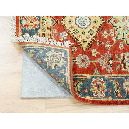 2'7"X15'10" Red Karjihooz Design Pure Wool Hand Knotted Xl Runner Rug