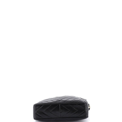 Chanel Vintage Diamond Cc Camera Bag Chevron Lambskin Medium