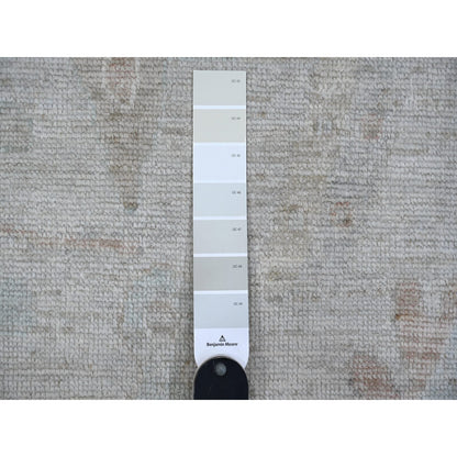 9'X11'10" Medium Gray Vegetable Dyes Afghan Angora Oushak Oriental Rug