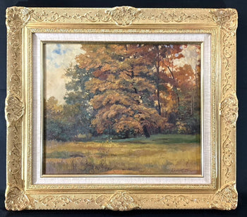 Alexander Alexiev A Hoffart (Bulgaria) 1991 Original Oil Painting Autumn Signed