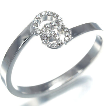 Gucci Ring Diamond Gg Running Us6.5-6.75 18K 750 White Gold