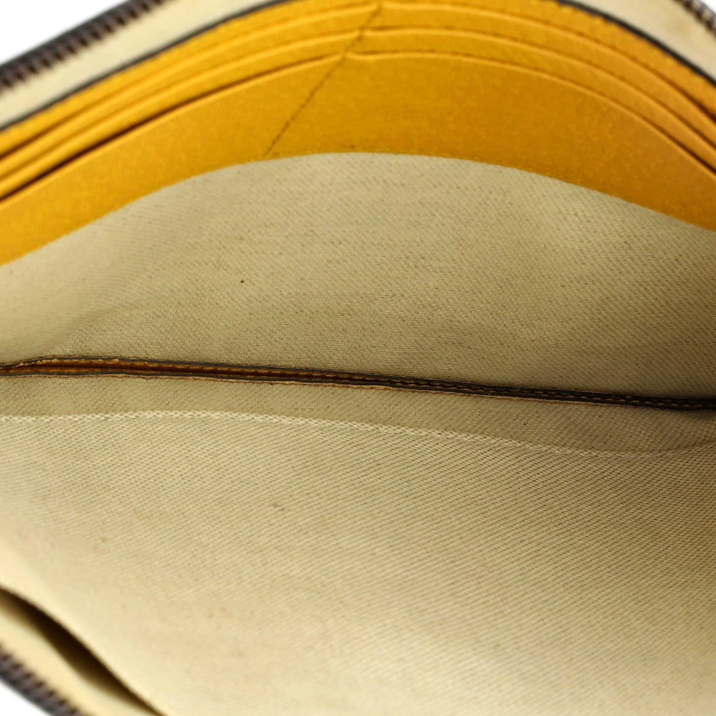 Gucci Neo Vintage Wristlet Pouch Gg Coated Canvas