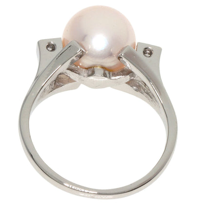 MIKIMOTO   Ring Pearl Pearl 2P Diamond Platinum
