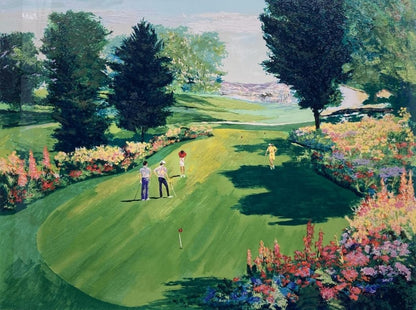 Mark King Uk Print Golf Series Patting Green Signed Edition Silkscreen Framed