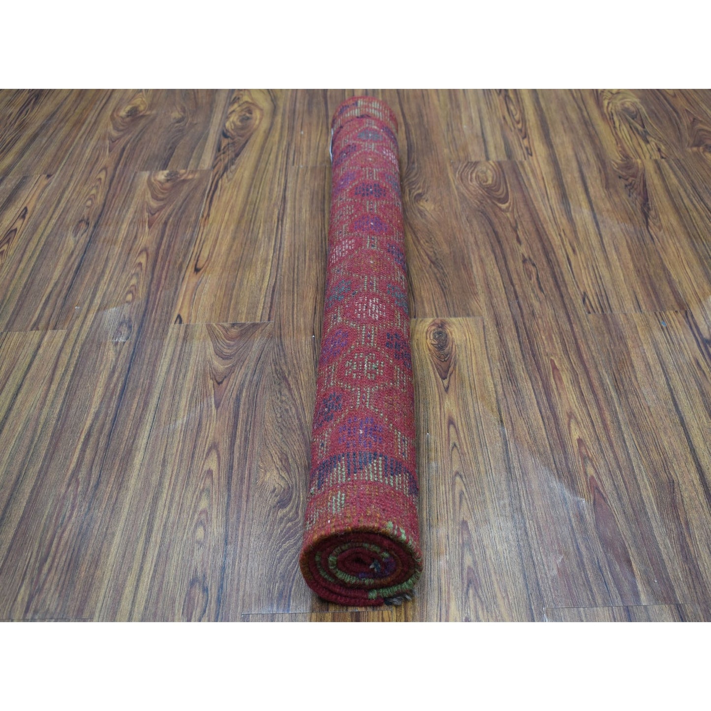 3'X4'8" Tribal Design Hand Made Pure Wool Colorful Afghan Village Rug