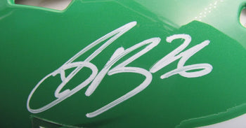 Saquon Barkley Signed Kelly-Green Full Size Authentic Helmet Eagles Psa 195216