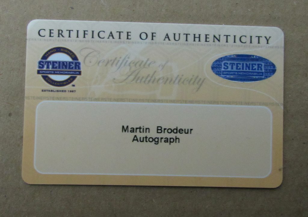 Martin Brodeu Devils Signed/Autographed 16X20 Photo Framed Steiner 141832