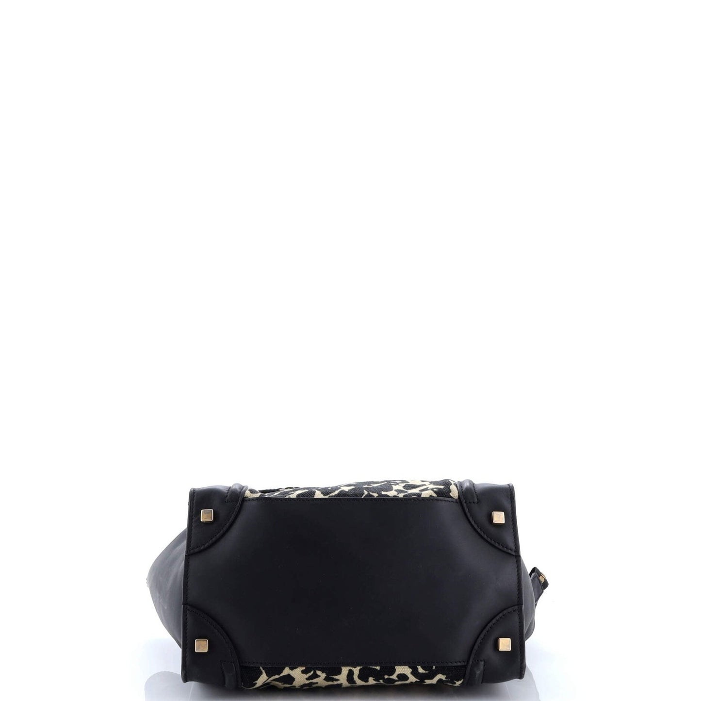 Celine Luggage Bag Printed Canvas And Leather Mini