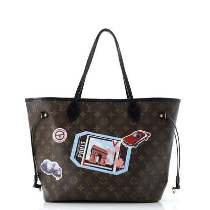 Louis Vuitton Neverfull Nm Tote Limited Edition World Tour Monogram Canvas Mm