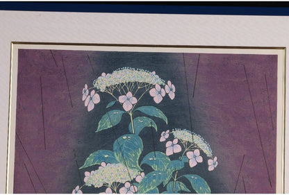 Munenori Makino Sao (Drizzling Rain) 1983 Japanese Woodblock Print Ed.62/125