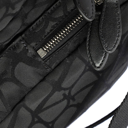 Valentino Garavani Double Buckle Backpack Toile Iconograph Nylon