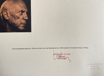 Pablo Picasso Lithograph Coa Signed By Hand