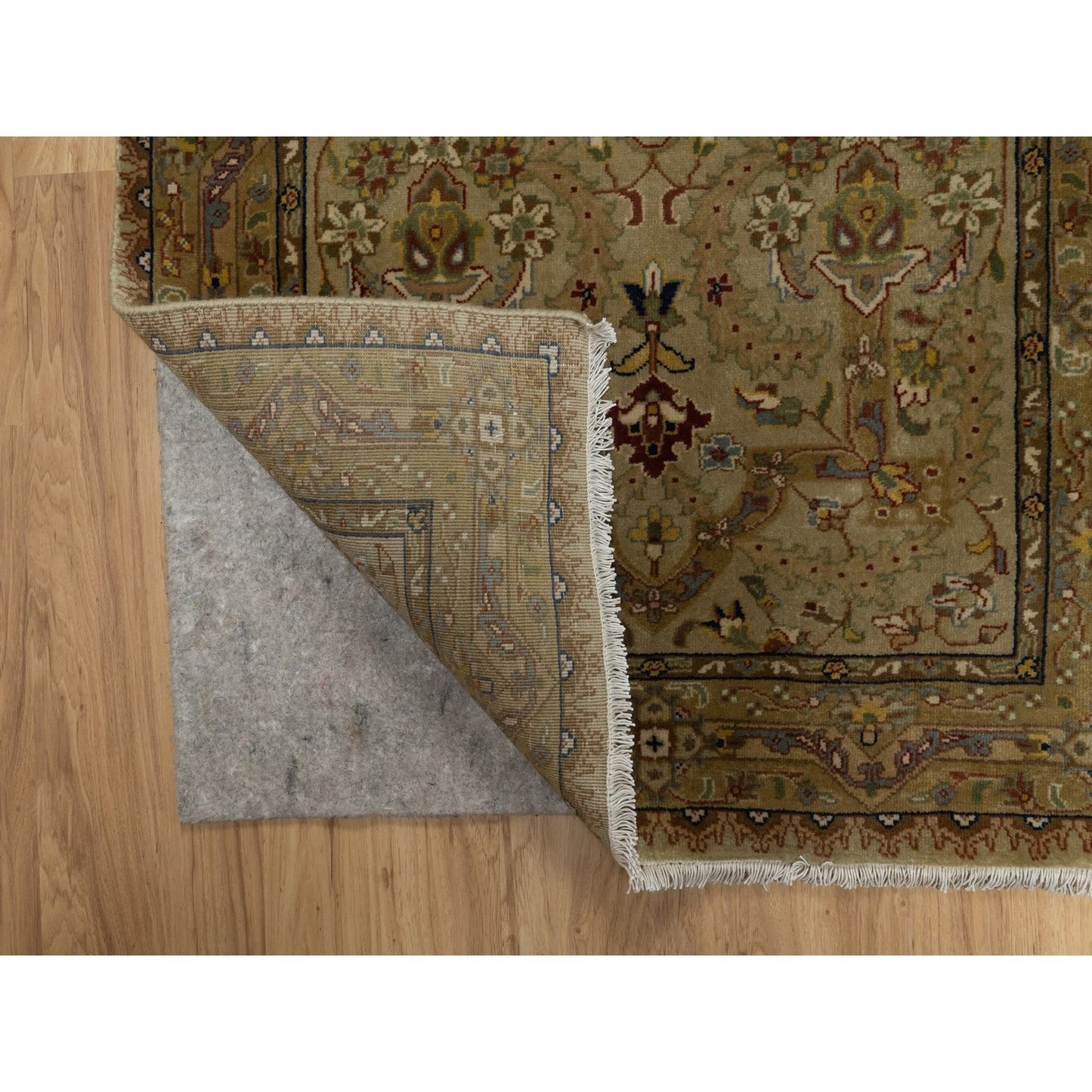 2'10"X12' Brown Tebraz Revival New Zealand Wool Hand Knotted Runner Rug