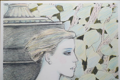 Jean-Pierre Cassigneul Lithograph Woman Signed Limited Edition Framed French Art