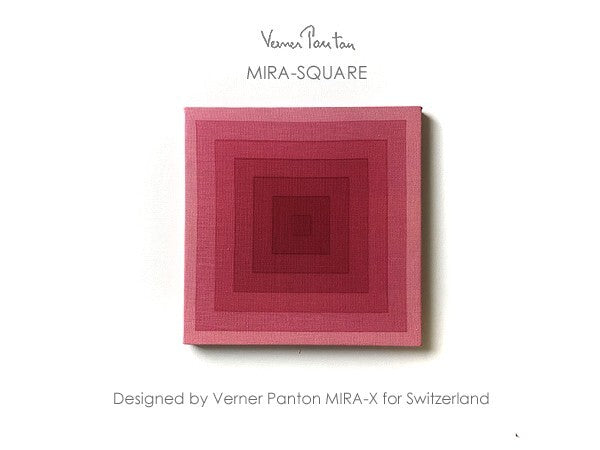 Vintage Verner Panton Mira X Square Pink Gradation Cotton Art Board Mid Century