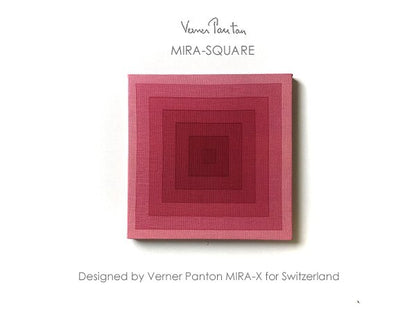 Vintage Verner Panton Mira X Square Pink Gradation Cotton Art Board Mid Century
