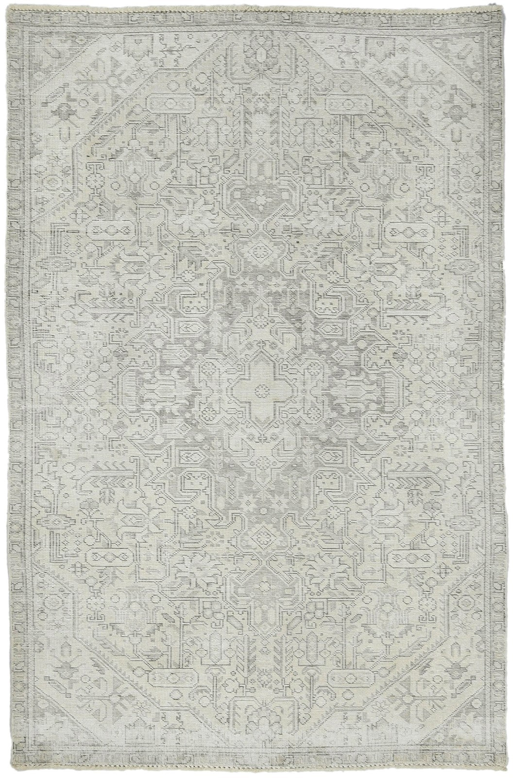 5X8 Muted Colors Antique Distressed 4'7X7'8