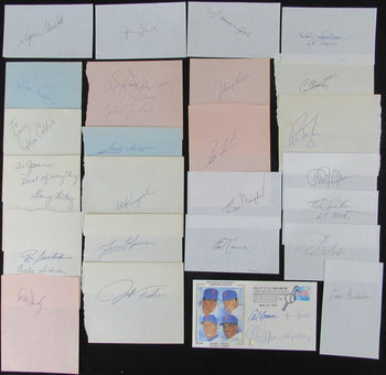 Lot Of (23) Cuts Signed By 1969 New York Mets