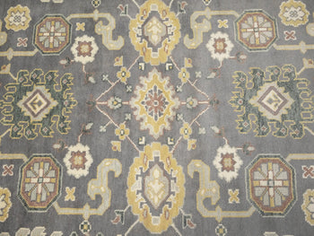 Carpet Handmade Floral Oushak Chobi 9'5X12'0 ft Oriental Muted Rug Large Decor