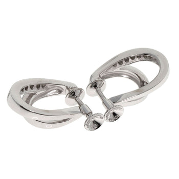 Mikimoto Earring Double Hoop Diamond K18 White