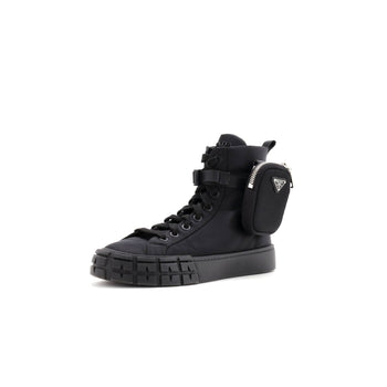 Prada Wheel Cassetta Zip Pouch High-Top Sneakers Re-Nylon
