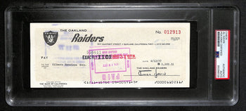 Al Davis Signed/Autographed 1977 Oakland Raiders Check Psa/Dna