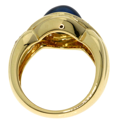 3.59Ct Sapphire Diamond Ring K18 Yellow Gold