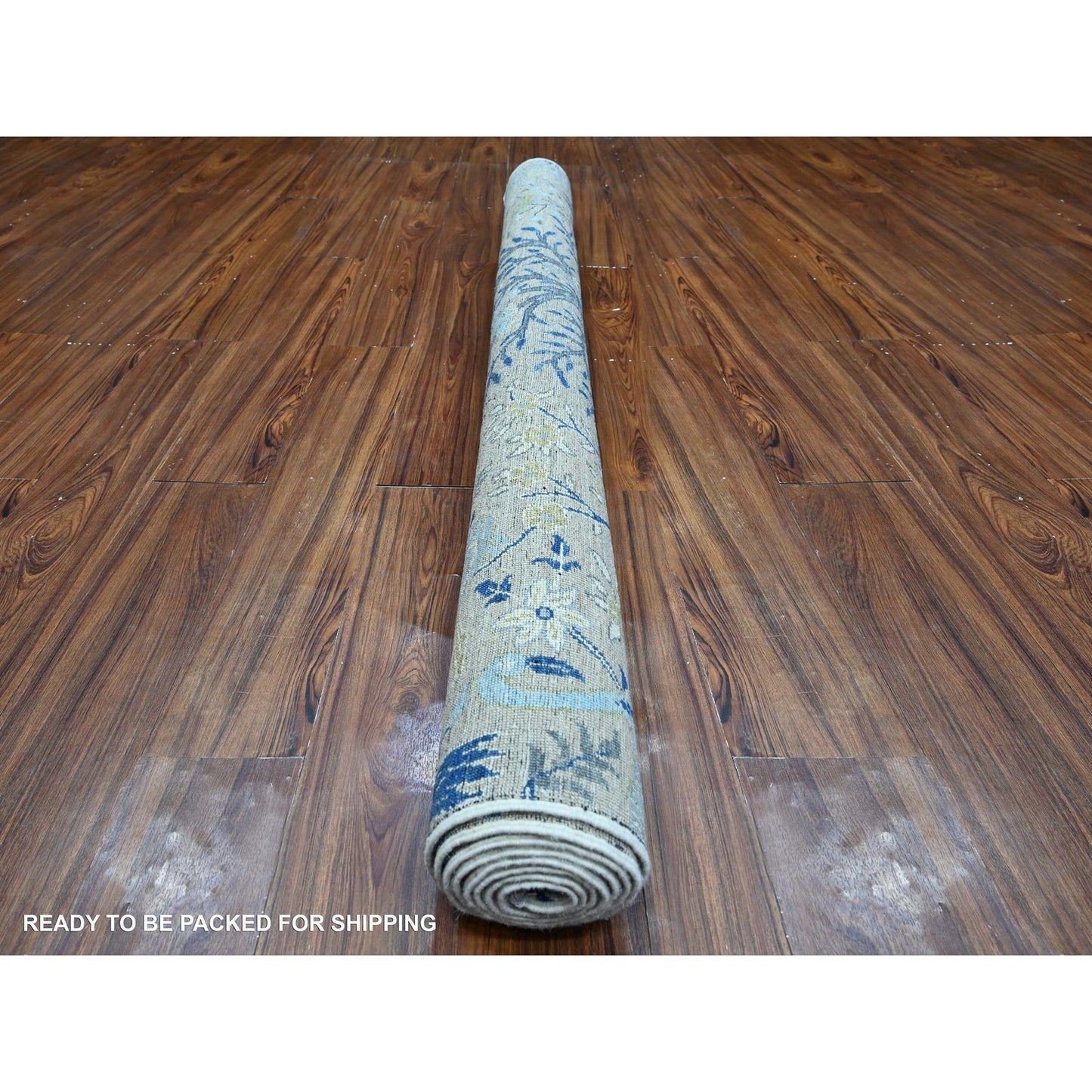 6'X8'5" Grandma Gray Afghan Peshawar Hand Knotted 100% Wool Oriental Rug