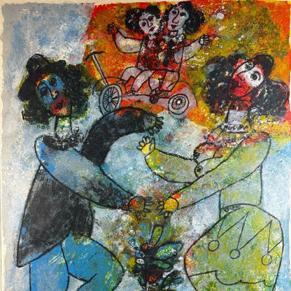 Theo Tobiasse Lithograph Print Israel Signed Edition Authentic Framed