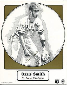 Ozzie Smith Autographed 8X10 Baseball Limited