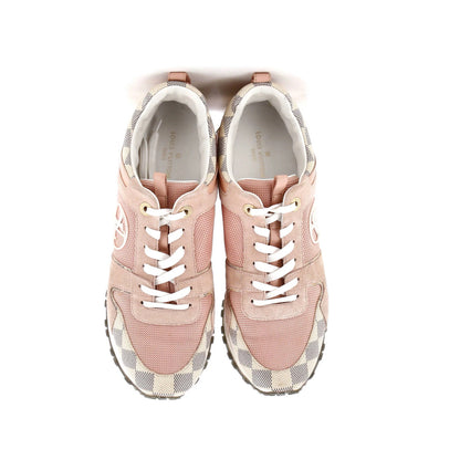 Louis Vuitton Women'S Run Away Sneakers Damier With Mesh And Leather