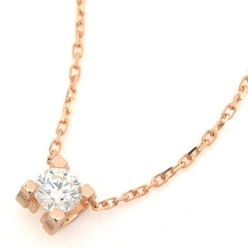 Cartier C De Cartier Diamond Necklace 0.23Ct Pink Gold 750Pg