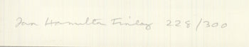 Ian Hamilton Finlay Homage To Mozart Signed 