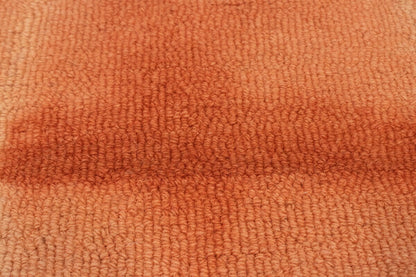 Modern Kids Room Carpet 5x8 ft Coral Red Hand-Tufted Tie-Dye Rug