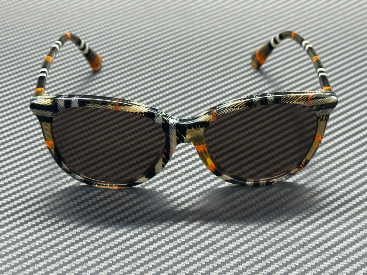 BURBERRY BE4455 416373 Check Sand Brown Women's 55 mm Sunglasses
