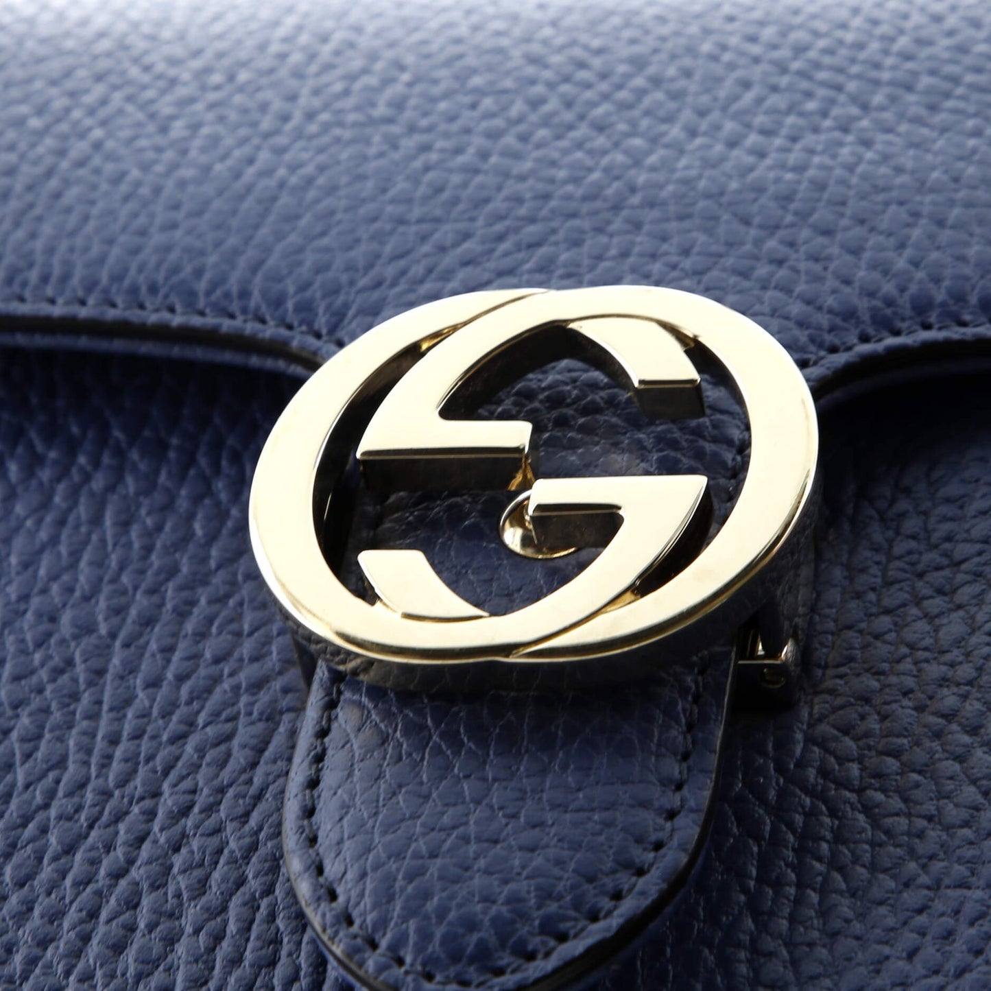 Gucci Interlocking Shoulder Bag Leather Small